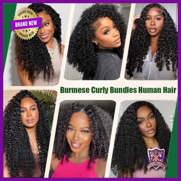 Human Hair Extensions 12-16 Inch 3C4A Water Wave Curly Bundles Sew-In main image 4